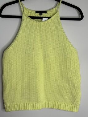 Banana Republic Yellow Knit Tank Top Medium | Coastal Spring Brunch Resort Style